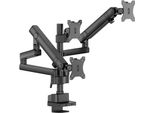 Wiltec Triplo Supporto Per Monitor Da Scrivania Con Piastra Vesa A 360°, Supporto Per Monitor Fino A 9 Kg Per Monitor, Supporto Per Monitor Con Morsetto Da Scrivania