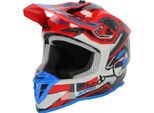 Casco Da Motocross Acerbis Linear Graphic 2024, Rosso/Blu, S (55/56)