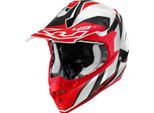 Kappa KV49 Evo Grande Casco Da Motocross Bianco Lucido Rosso Nero Taglia M