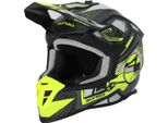 Casco Da Motocross Acerbis Linear Graphic 2024, Nero Opaco/Giallo, M (57/58)