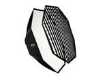 Walimex Pro Essential Softbox Octagon 150Cm, Ruotabile A 360°, Facile Da Montare, Incluso Griglia, Adattatore Bowens E Borsa Per Il Trasporto, Ideale Per Ritratti E Scatti Di Bellezza