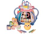 Coil Cubo Di Attività 7In1 Giocattolo Educativo Di Selezione Delle Forme, Cubo Sensoriale Leggero, Pastello