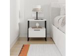 Decortie Pal Comodino Moderno Bianco Multiuso , 45 X 40 X 50 Cm