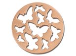 Amello Coins Rose 30 Mm Acciaio Inossidabile Placcato Oro Farfalla Da Donna ESC503E