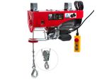 Arebos Argano A Fune 230 V 1000 W, Capacità Di Carico 500-1000 Kg, Telecomando Rosso