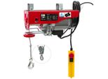 Arebos Argano A Fune 230 V 500 W, Capacità Di Carico 400-800 Kg, Telecomando Rosso