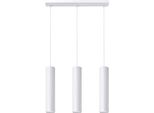 Lampada A Sospensione Lagos 3L Bianco 3Xgu10 10W Acciaio 90X6X45Cm Sollux Lighting