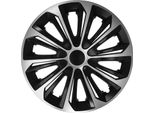 Nrm Copricerchi Strong Duocolor Tappi Nero Argento 15" 4 Pezzi"