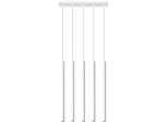 Lampada A Sospensione Pastelo 5 Bianco 5Xg9 8W Acciaio 90X5X45Cm Sollux Lighting