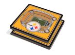 Set Di 2 Sottobicchieri Nfl Pittsburgh Steelers Set Di Sottobicchieri Vista Sullo Stadio 3-D