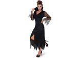 Costume Gotico Di Halloween Da Strega Oscura Per Donna Nero - S