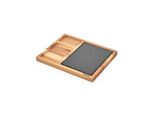 SchäFer Piatto Da Portata In Legno Di Bambù 30 X 25 X 1,8 Cm Con 3 Scomparti Tavola Da Bistecca Tavola Da Colazione