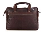 Spikes & Sparrow Pelle Borsa Da Ufficio Borsa A Tracolla Con Scomparto Per Laptop Bronco Briefcase Dark Brown Marrone Scuro