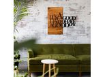 Wallity, It's A Good, Decorazione Da Parete, Noce, Metallo, 58 X 58 Cm