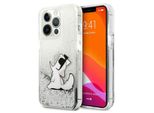 Karl Lagerfeld Klhcp13Xgcfs Custodia Rigida Per Iphone 13Pro Max 6,7 Srebrny/Argento Liquid Glitter Choupette Fun