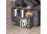 Decortie Homemania Tavolino Moderno Grigio Antracite Multiuso 60 X 19,5 X 60 Cm