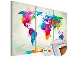 Quadro In Sughero Non Tessuto - Espressione Colorata 120X80 Cm Carte K-A-0053-P-E