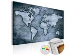 Quadro In Sughero Non Tessuto - Mondo Zaffiro 120X80 Cm Carte K-A-0064-P-D