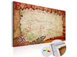 Quadro In Sughero Non Tessuto - Mappa Di Barcellona 120X80 Cm Città K-A-0065-P-A