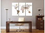 Quadro In Sughero Non Tessuto - Continenti Di Cemento 120X80 Cm Carte K-A-0084-P-E