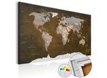 Quadro In Sughero Non Tessuto - Viaggi Alla Cannella 120X80 Cm Carte K-A-0086-P-C