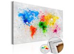 Quadro In Sughero Non Tessuto - Espressionismo Del Mondo 60X40 Cm Carte K-B-0016-P-A