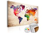 Quadro In Sughero Non Tessuto - Universo Colorato 120X80 Cm Carte K-B-0027-P-A