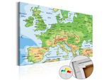 Quadro In Sughero Non Tessuto - Europa 60X40 Cm Carte K-C-0025-P-A