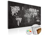 Quadro In Sughero Non Tessuto - Mundo Negro 120X80 Cm Carte K-C-0024-P-A
