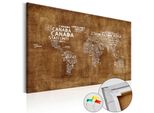 Quadro In Sughero Non Tessuto - La Mappa Perduta [Mappa In Sughero - Testo In Italiano] 60X40 Cm Mappe K-C-0028-P-A