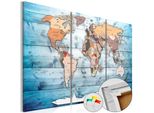 Quadro In Sughero Non Tessuto - Zaffiro Viaggi 60X40 Cm Carte K-C-0035-P-H