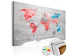 Quadro In Sughero Non Tessuto - Red Roam 60X40 Cm Carte K-C-0049-P-E
