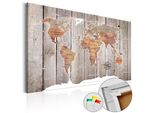 Quadro In Sughero Non Tessuto - Storie Di Legno 120X80 Cm Carte K-C-0050-P-B