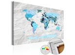 Quadro In Sughero Non Tessuto - Pellegrinaggi Blu 120X80 Cm Carte K-C-0053-P-E