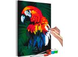 Tessuto Non Tessuto Pittura Per Numeri - Pappagallo 40X60 Cm Animali N-A-0189-E-A