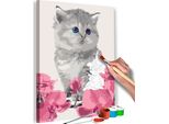 Tessuto Non Tessuto Pittura Per Numeri - Gatto 40X60 Cm Animali N-A-0307-E-A