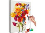 Tessuto Non Tessuto Painting By Numbers - Summer Flowers 40X60 Cm Flowers N-A-0544-E-A