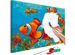 Tessuto Non Tessuto Pittura Per Numeri - Pesci D'oro 60X40 Cm Animali N-A-0571-E-A