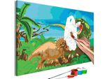 Tessuto Non Tessuto Painting By Numbers - Lotta Per Il Territorio 60X40 Cm Animali N-A-0718-E-A