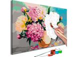 Tessuto Non Tessuto Painting By Numbers - Fiori In Vaso 60X40 Cm Fiori N-A-0581-E-A