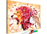 Tessuto Non Tessuto Pittura Con Numeri - Leone Astratto 60X40 Cm Animali N-A-0580-E-A