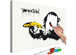 Pittura In Tessuto Non Tessuto Con Numeri - Arma Da Frutta 60X40 Cm Streetart N-A-1018-E-A
