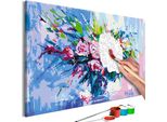 Tessuto Non Tessuto Painting By Numbers - Bouquet Colorato 60X40 Cm Fiori N-A-1088-E-A