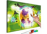 Pittura In Tessuto Non Tessuto Con Numeri - Campioni 60X40 Cm Per Bambini N-A-1095-E-A
