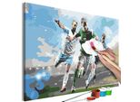 Pittura In Tessuto Non Tessuto Con Numeri - Concorso 60X40 Cm Per Bambini N-A-1101-E-A