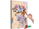 Tessuto Non Tessuto Pittura Per Numeri - Ortensia 40X60 Cm Persone N-A-1268-E-A