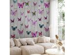 Vlies Tapete - Farfalle E Cemento 50X1000 Cm Muster F-C-0006-J-A