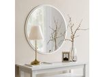 Skye Decor, Dekoratif Yuvarlak Ayna Beyaz A706, Specchio Da Parete, Bianco, Mdf, 60 X 60 X 2,2 Cm