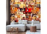 Carta Da Parati In Tessuto Non Tessuto - Collage - Banksy 50X1000 Cm Streetart F-A-0237-J-D