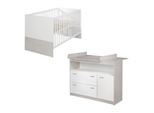 Set Di Mobili Roba "Julia"" 2 Pezzi, Incl. Lettino Combinato 70 X 140 Cm E Fasciatoio Largo"
